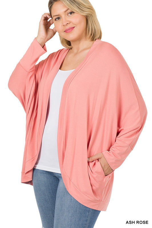 Cocoon Wrap Cardigan in Ash Rose