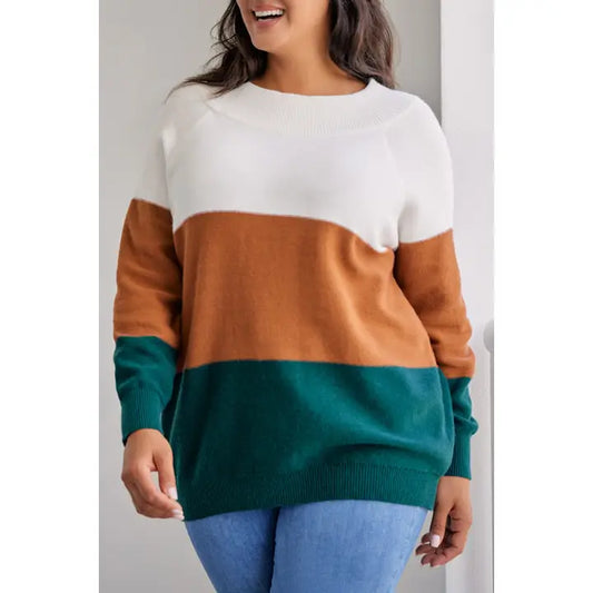 Ribbed Colorblock Sweater