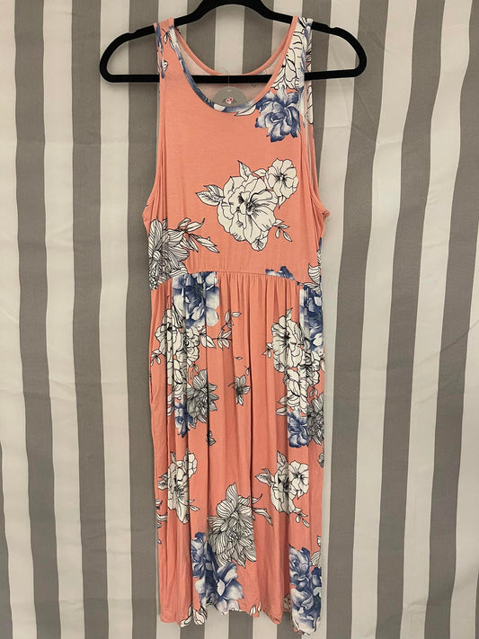 Floral Dress in Coral