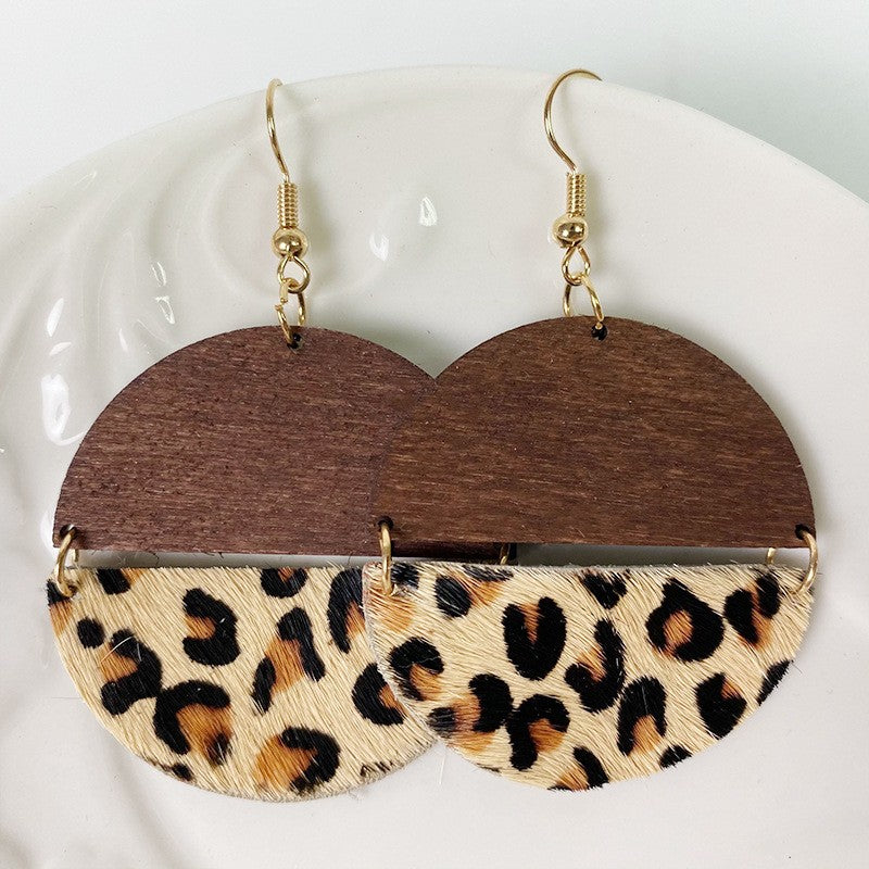 Wooden Circle Earrings