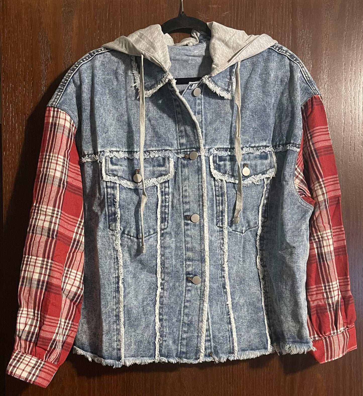 Plaid Denim Jacket