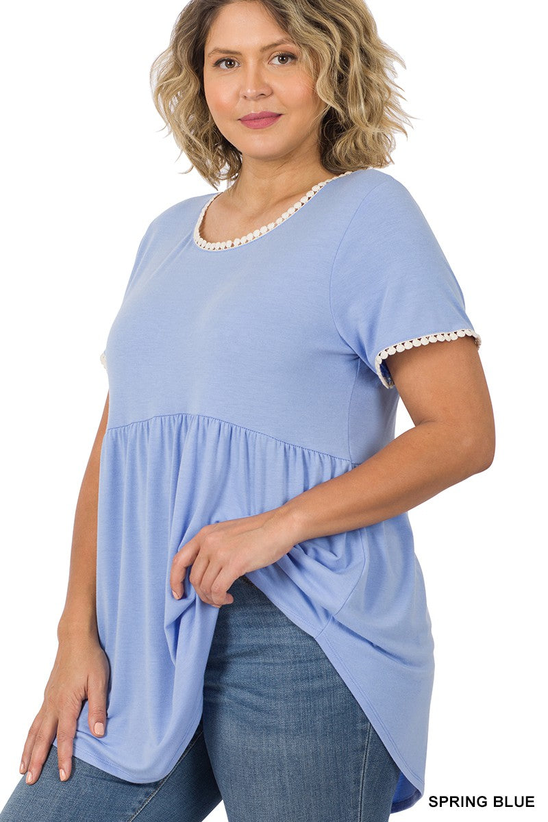 Empire Waist Top in Spring Blue