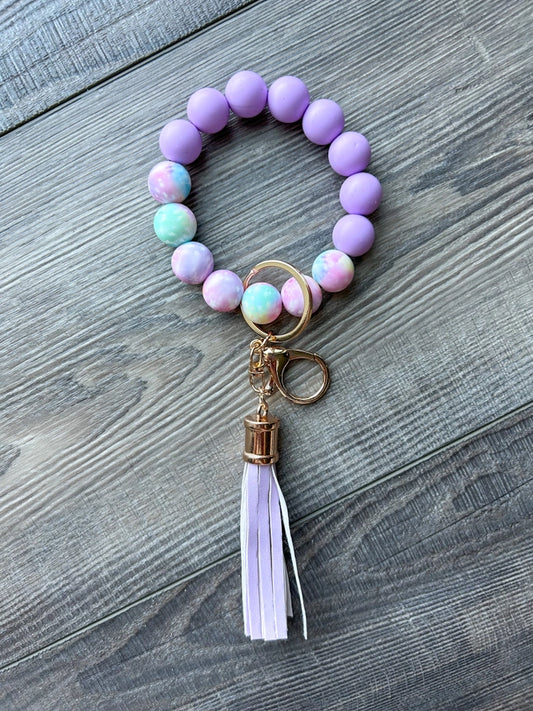 Purple Stars Keychain