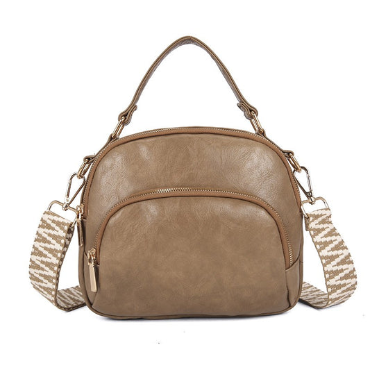 Guitar Strap Crossbody Bag in Tan